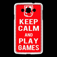 Coque LG L60 Keep Calm Play games Rouge