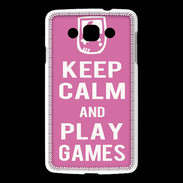 Coque LG L60 Keep Calm Play games Rose