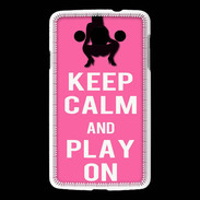 Coque LG L60 Keep Calm Play on Rose