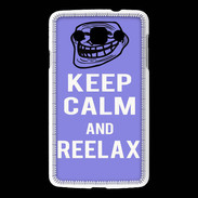 Coque LG L60 Keep Calm Reelax Bleu