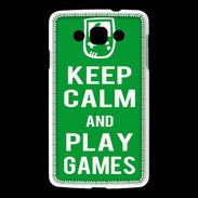 Coque LG L60 Keep Calm Play games Vert