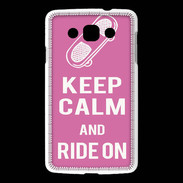 Coque LG L60 Keep Calm Ride on Rose