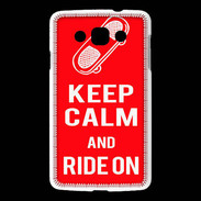 Coque LG L60 Keep Calm Ride on Rouge