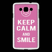 Coque LG L60 Keep Calm Smile Rose