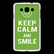 Coque LG L60 Keep Calm Smile Vert