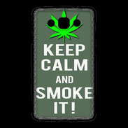 Coque LG L60 Keep Calm Smoke it Gris