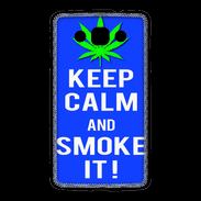Coque LG L60 Keep Calm Smoke it Bleu