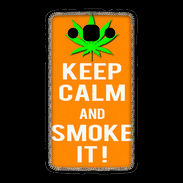 Coque LG L60 Keep Calm Smoke it Orange
