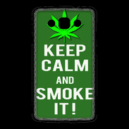 Coque LG L60 Keep Calm Smoke it Kaki