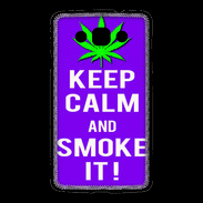 Coque LG L60 Keep Calm Smoke it Violet
