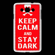 Coque LG L60 Keep Calm Stay dark Rouge