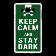 Coque LG L60 Keep Calm Stay dark Vert