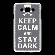 Coque LG L60 Keep Calm Stay dark Gris