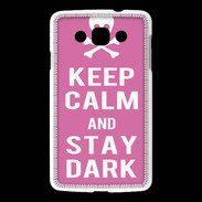 Coque LG L60 Keep Calm Stay dark Rose
