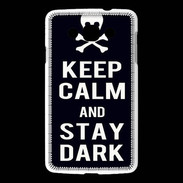 Coque LG L60 Keep Calm Stay dark Noir