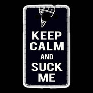 Coque LG L60 Keep Calm Suck me Noir