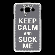 Coque LG L60 Keep Calm Suck me Gris