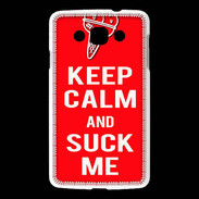 Coque LG L60 Keep Calm Suck me Rouge