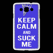 Coque LG L60 Keep Calm Suck me Bleu