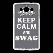 Coque LG L60 Keep Calm Swag Gris