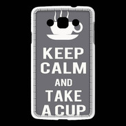 Coque LG L60 Keep Calm Take a cup Gris