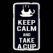 Coque LG L60 Keep Calm Take a cup Noir
