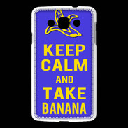 Coque LG L60 Keep Calm Take Banana Bleu