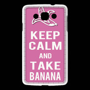 Coque LG L60 Keep Calm Take Banana Rose