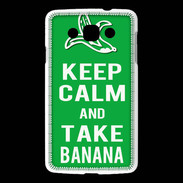Coque LG L60 Keep Calm Take Banana Vert