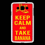 Coque LG L60 Keep Calm Take Banana Rouge