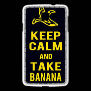 Coque LG L60 Keep Calm Take Banana Noir