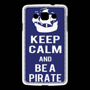 Coque LG L60 Keep Calm Be a Pirate Bleu