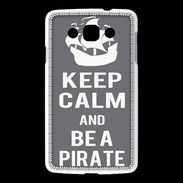 Coque LG L60 Keep Calm Be a Pirate Gris