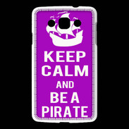 Coque LG L60 Keep Calm Be a Pirate Violet