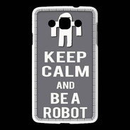Coque LG L60 Keep Calm Be a Robot Gris