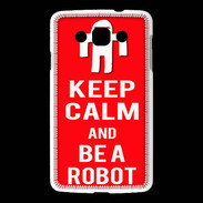 Coque LG L60 Keep Calm Be a Robot Rouge