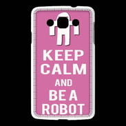 Coque LG L60 Keep Calm Be a Robot Rose