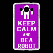 Coque LG L60 Keep Calm Be a Robot Violet