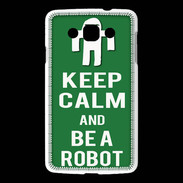 Coque LG L60 Keep Calm Be a Robot Vert