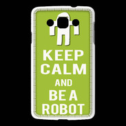 Coque LG L60 Keep Calm Be a Robot Vert pomme