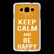 Coque LG L60 Keep Calm Be Happy Orange
