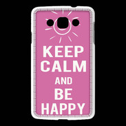 Coque LG L60 Keep Calm Be Happy Rose