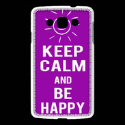 Coque LG L60 Keep Calm Be Happy Violet