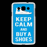 Coque LG L60 Keep Calm Buy Shoes Cyan 