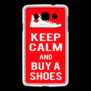 Coque LG L60 Keep Calm Buy Shoes Rouge