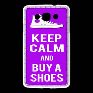 Coque LG L60 Keep Calm Buy Shoes Violet