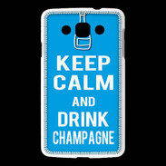 Coque LG L60 Keep Calm Drink champagne Cyan