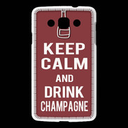 Coque LG L60 Keep Calm Drink Champagne Brique