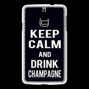Coque LG L60 Keep Calm Drink champagne Noir
