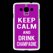 Coque LG L60 Keep Calm Drink champagne Violet